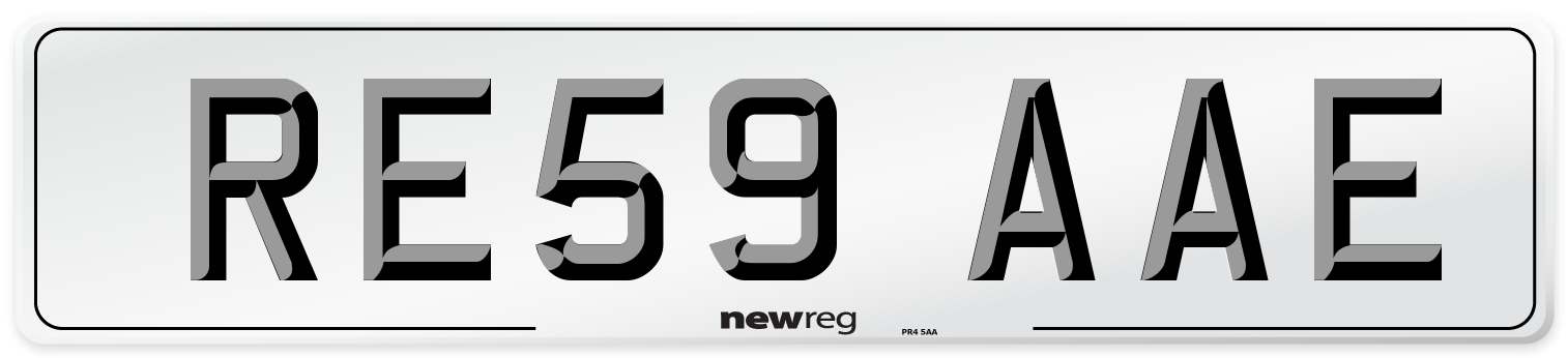 RE59 AAE Number Plate from New Reg